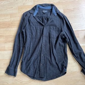 Soft Gray Flannel Button Down (Medium)